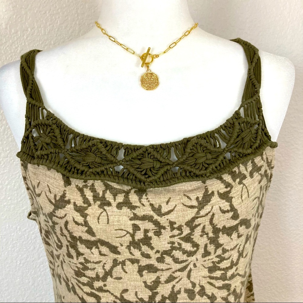 3/$20 Ralph Lauren Macrame Woven Tank Top